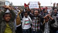 File photo of a demonstration in August 2016 over unfair distribution of wealth in the country at Meskel Square in Ethiopia's capital Addis Ababa, August 6, 2016. (Tiksa Negeri/Reuters)
