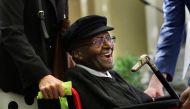 South African retired Anglican archbishop and anti-apartheid icon Desmond Tutu is pictured during a tea party held to mark his 85th birthday on October 7, 2016 in Cape Town. (AFP / Rodger Bosch)