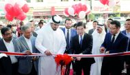 China's Ambassador to Qatar Li Chen and Intertec Group Managing Director Abdulla Khalifa Abdulla Turkey Al Subaey inaugurating Intertec's first exclusive Huawei showroom in Qatar. 