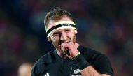 New Zealand's No 8 Kieran Read reacts during the third rugby union test match against the British and Irish Lions at Eden Park in Auckland on Sunday.