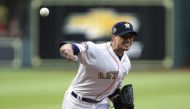 Houston Astros starting pitcher Charlie Morton (50) delivers a pitch during the first inning against the Baltimore Orioles at Minute Maid Park. Troy Taormina
