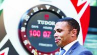 South Africa's Bryan Habana holds the Webb Ellis Cup trophy as he arrives at an event to mark the final 100 days to go for Rugby World Cup 2019 kick off in Japan, in Tokyo, Japan June 12, 2019. Reuters/Issei Kato 