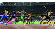 Omar McLeod (right) of Jamaica celebrates as he wins the men’s 110 metres hurdles final at the 2017 IAAF World Championships in London in this file photo.