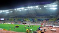 Some of IAAF Doha 2019 athletes during a training session at Khalifa International Stadium yesterday.
Pic: Abdul Basit/The Peninsula