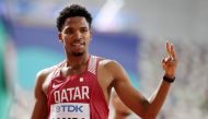 Qatar's Abderrahman Samba reacts after Men's 400 Metres Hurdles Heats at - Khalifa International Stadium, Doha, Qatar, September 27, 2019. Reuters/Lucy Nicholson