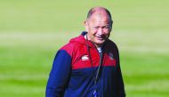 England's head coach Eddie Jones takes part in a training session at Fuchu Asahi Football Park in Tokyo on October 30, 2019, ahead of their Japan 2019 Rugby World Cup final against South Africa. AFP / Odd Andersen
