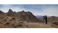 Tsewang Norboo at work scanning for snow leopards and other wildlife in the Ulley Valley, Ladakh, India. Photo for The Washington Post by Dina Mishev