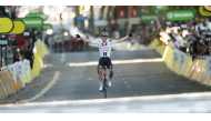 Team Sunweb rider Soren Kragh Andersen of Denmark crosses the finish line. (Reuters/Stephane Mahe/Pool)