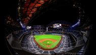 FILE PHOTO: Sep 24, 2020; Arlington, Texas, USA; A view of the stands and the open roof during the game between the Texas Rangers and the Houston Astros at Globe Life Field. Jerome Miron-USA TODAY Sports/File Photo
