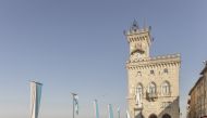 Parliament square in Città di San Marino, San Marino. (Photo by Davide Bertuccio / The Washington Post)