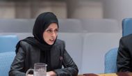 Permanent Representative of the State of Qatar to the UN  Ambassador Sheikha Alya Ahmed bin Saif Al Thani, attending the official meeting of the United Nations Security Council on the 'Situation in the Middle East, Including the Question of Palestine'.