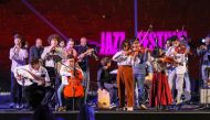 A musical performance by Orchestre National de Jazz and Qatar Music Academy at 7th Katara European Jazz Festival, yesterday.