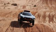 Team Audi Sport's Carlos Sainz and co-driver Lucas Cruz in action during stage 3 REUTERS/Hamad I Mohammed