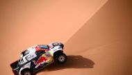 Qatar's Nasser Saleh Al Attiyah drives during yesterday's stage.