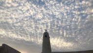 Scattered clouds blanket the sky on Friday afternoon at Souq Al Wakra. Pic clicked on January 14, 2022 