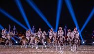 Participants during a tournament at Katara International Arabian Horse Festival.