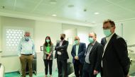 The UK delegation during their visit to the Qatar Biobank. 