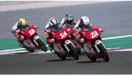 Qatar’s Hamad Al Sahouti (No. 23) in action during Race 1 of the Idemitsu Asia Talent Cup at the Pertamina Grand Prix of Indonesia at Mandalika Circuit yesterday.