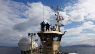 Project Manager Manuel Unruh works on a 'FerryBox', a device that will measure water temperature, oxygen, salinity, chlorophyll, CO2 concentration and Ph in the subantarctic seas, in Punta Arenas, in Magallanes area, Chile March 18, 2022. Picture taken March 18, 2022. REUTERS/Sofia Yanjari