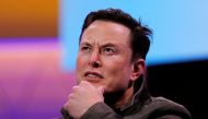 SpaceX owner and Tesla CEO Elon Musk gestures during a conversation with legendary game designer Todd Howard (not pictured) at the E3 gaming convention in Los Angeles, California, U.S., June 13, 2019. REUTERS/Mike Blake/File Photo