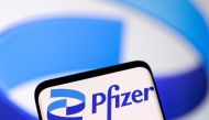 Pfizer logo is seen in this illustration taken, May 1, 2022. REUTERS/Dado Ruvic/Illustration