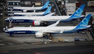 Boeing 777X and Boeing 737 MAX 10 airplanes are seen parked in an aerial view at King County International Airport-Boeing Field in Seattle, Washington, US, on June 1, 2022. File Photo / Reuters