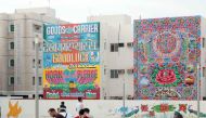 Mural on walls near Mansoura Station. Pictures: Salim Matramkot / The Peninsula 