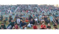 Fans watch live screening of Qatar vs Senegal match at the Oxygen Park yesterday. Pic: Salim Matramkot/The Peninsula

