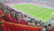 Moroccan fan Abdallah Mchanna during the match.