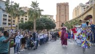 Visitors enjoy World Cup festivities at The Pearl-Qatar. 