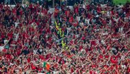 Morocco fans cheer during the quarter-final match against Portugal on December 10. Pic: Ayman Kamel