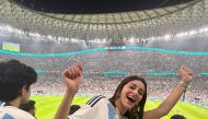 Ananya Panday inside Lusail Stadium Pic: Twitter 