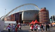 File photo of England fans heading to a match at Khalifa International Stadium in Qatar 