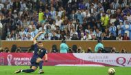 France's Kylian Mbappe scores their second goal during the FIFA World Cup Qatar 2022 final match against Argentina at the Lusail Stadium, Lusail, Qatar, on December 18, 2022.  REUTERS/Carl Recine TPX IMAGES OF THE DAY