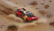 Bahrain Raid Xtreme's Sebastien Loeb and co-driver Fabian Lurquin in action during stage 9 of the Dakar Rally from Riyadh to Haradh, Saudi Arabia on January 10, 2023. REUTERS/Hamad I Mohammed
 