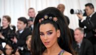 In this file photo taken on May 6, 2019, Albanian singer Dua Lipa attends The 2019 Met Gala Celebrating Camp: Notes on Fashion at the Metropolitan Museum of Art in New York City. (Photo by Neilson Barnard / AFP)