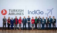 Turkish Airlines and Indigo officials during the photo session. 