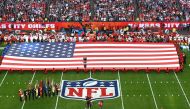 US singer-songwriter Chris Stapleton performs the US national anthem ahead of Super Bowl LVII between the Kansas City Chiefs and the Philadelphia Eagles at State Farm Stadium in Glendale, Arizona, on February 12, 2023. (Photo by ANGELA WEISS / AFP)

