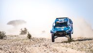 Nasser Saleh Al Attiyah drives during the 3rd stage.