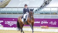 Qatar's Wejdan Majed Al Malki astride Mango Jacaro during the CHI Al Shaqab last month.