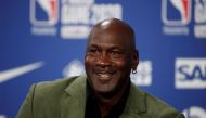 File Photo: Charlotte Hornets owner Michael Jordan during a pre match press conference at AccorHotels Arena, Paris, France, January 24, 2020. (REUTERS/Benoit Tessier)