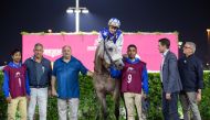 The connection of Nazwa pose for a group photo after Al Wakra Cup win. PICS: Juhaim/QREC