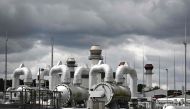 In this file photo taken on July 15, 2022 Pipes and pressure gauges for gas lines are pictured at Open Grid Europe (OGE), one of Europe's largest gas transmission system operators, in Werne, western Germany. (Photo by Ina Fassbender / AFP)