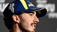 Second placed Ducati Lenovo Team's Italian rider Francesco Bagnaia attends a press conference after the MotoGP Australian Grand Prix at Phillip Island on October 21, 2023. Photo by Paul CROCK / AFP