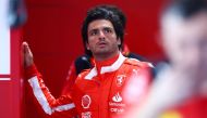 Carlos Sainz of Spain and Ferrari looks on from the garage during practice ahead of the F1 Grand Prix of Las Vegas at Las Vegas Strip Circuit on November 17, 2023 in Las Vegas, Nevada. Photo by Dan Istitene / GETTY IMAGES NORTH AMERICA / Getty Images via AFP