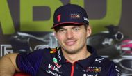 Red Bull Racing's Dutch driver Max Verstappen during a press conference ahead of the Abu Dhabi Formula One Grand Prix at the Yas Marina Circuit in the Emirati city of Abu Dhabi on November 23, 2023. (Photo by Giuseppe Cacace / AFP)