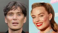 This combination of pictures created on December 10, 2023 shows Irish actor Cillian Murphy at the UK premiere of 