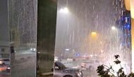 Thundery rain of varying intensity continues to be observed in some areas, associated with strong wind and poor horizontal visibility, warned Qatar Meteorology Department. (Pic: Marivie Alabanza / The Peninsula)