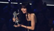 Thai singer Lisa from the group BLACKPINK accepts the Best K-pop award for 'Lalisa during the MTV Video Music Awards at the Prudential Center in Newark, New Jersey on August 28, 2022. Photo by ANGELA WEISS / AFP