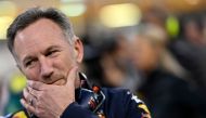 Red Bull Racing team principal Christian Horner gestures while waiting for the start of the Bahrain Formula One Grand Prix at the Bahrain International Circuit in Sakhir on March 2, 2024. (Photo by ANDREJ ISAKOVIC / AFP)